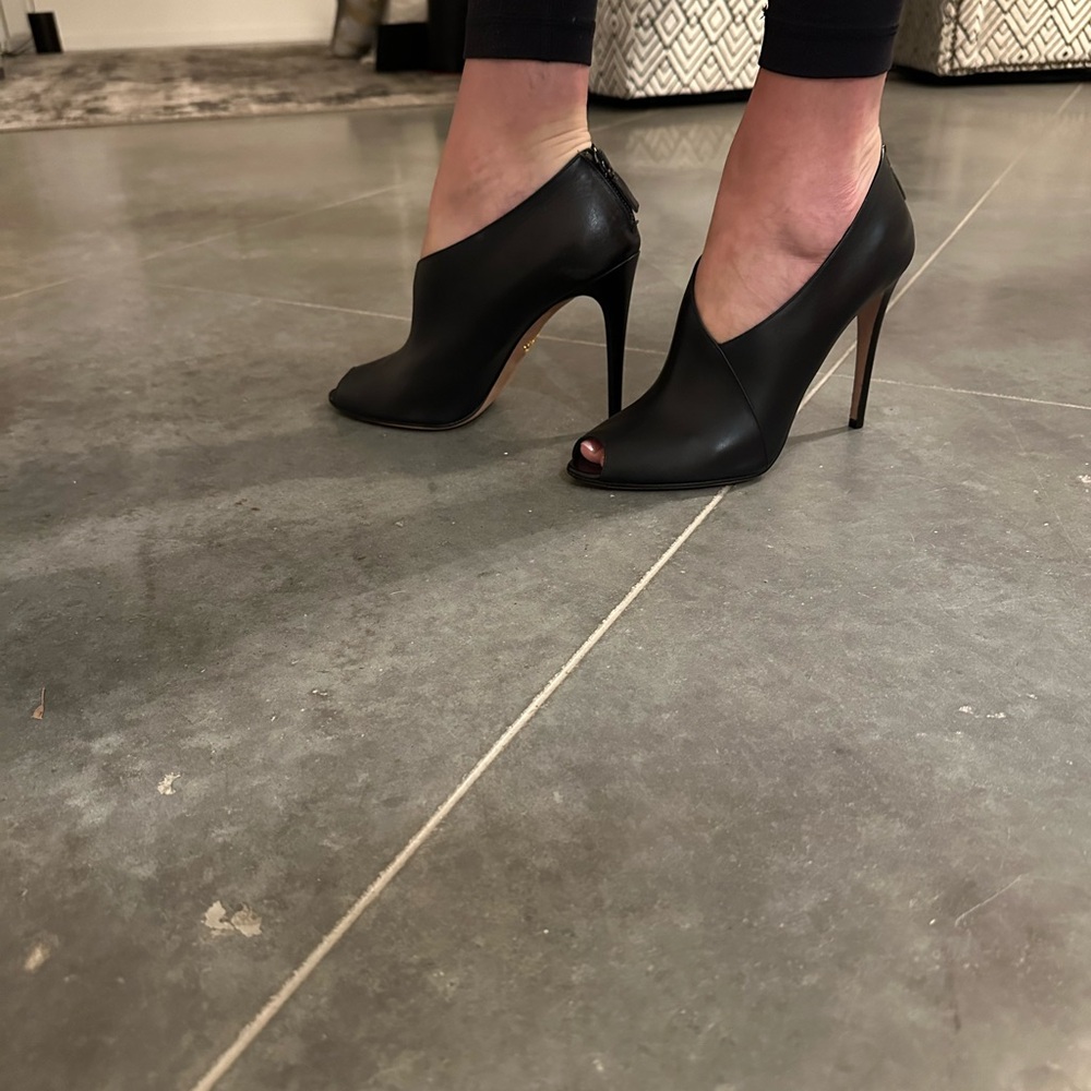 Prada Peep Toe Booties 🤍